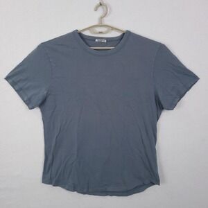 Buck Mason Shirt Mens XL Blue Short Sleeve Crewneck Cotton Made USA Tee